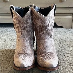 Lane LEXINGTON Booties Size 9 CERAMIC CRACKLE!